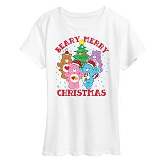 Women's Care Bears Beary Merry Christmas Graphic Tee