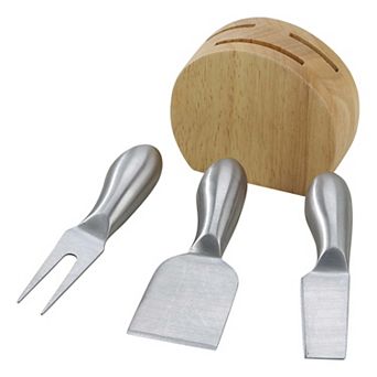 5.25" 3 pc Cheese Server with Woodblock