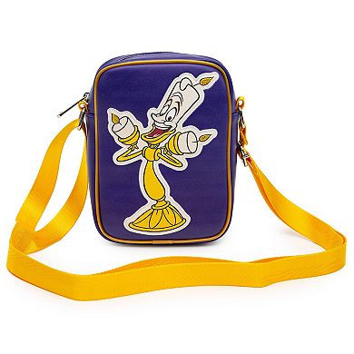 Disney Bag, Cross Body, Beauty and the Beast Lumiere Smiling Pose, Navy, Vegan Leather