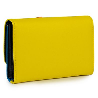 Disney Wallet, Foldover, Pixar Luxo Ball Bounding Yellow Red Blue, Vegan Leather