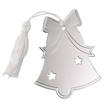 4" x 3.25" Bell Flat Ornament with White Tassel