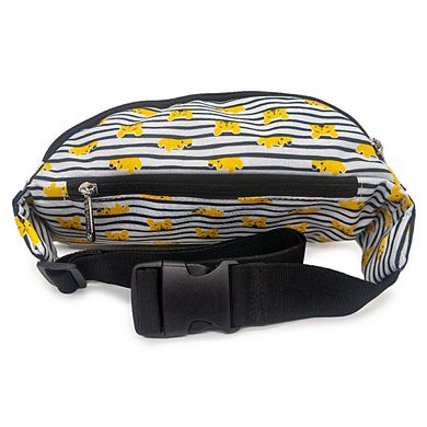 Disney Bag, Fanny Pack, Winnie the Pooh Peeking Stripes, White Black, Canvas