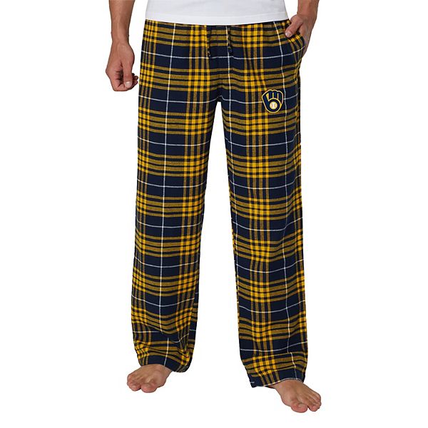 Men's MLB Milwaukee Brewers Concord Flannel Lounge Pants
