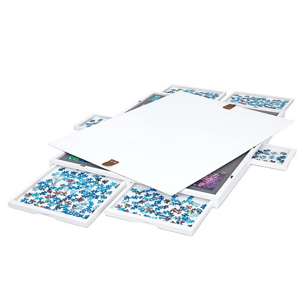 Jumbl 1500-Piece Puzzle Table w/Mat, 27 x 35 Jigsaw Puzzle Board