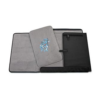 Jumbl 1500 pc Puzzle Caddy, Portable Puzzle Board & Travel Case With 2 Trays & Handle - Gray