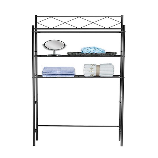 J&V TEXTILES 3Shelf Metal Bathroom Organizer Over The Toilet, Bathroom