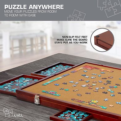 1500 Piece Puzzle Board, 27” x 35” Wooden Jigsaw Puzzle Table