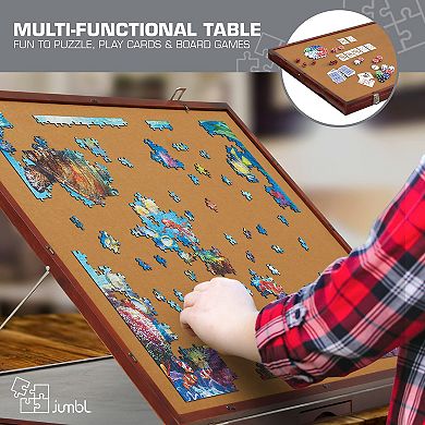1500 Piece Puzzle Board, 27” x 35” Wooden Jigsaw Puzzle Table