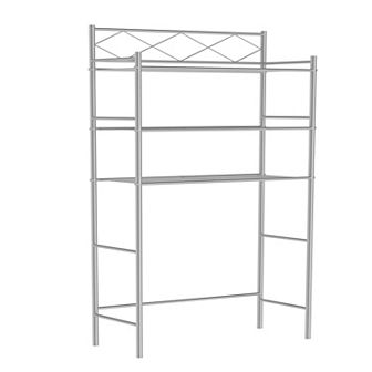 J&V TEXTILES 3-Shelf Metal Bathroom Organizer Over The Toilet, Bathroom Space Saver