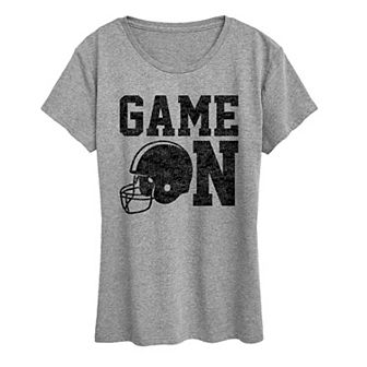 Women's Game On Football Graphic Tee