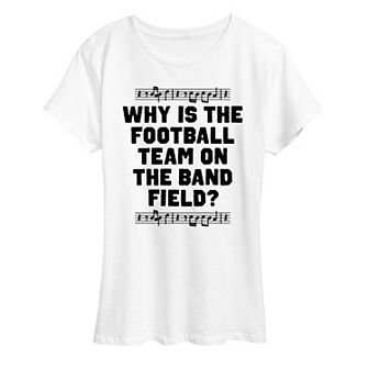 Women's Football Team On The Band Field Graphic Tee