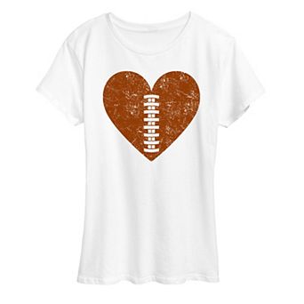 Women's Heart Football Graphic Tee