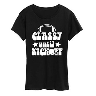 Women's Classy Until Kickoff Graphic Tee