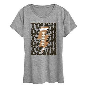 Women's Football Lightning Bolt Graphic Tee