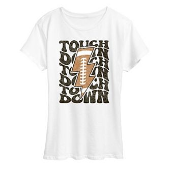 Women's Football Lightning Bolt Graphic Tee