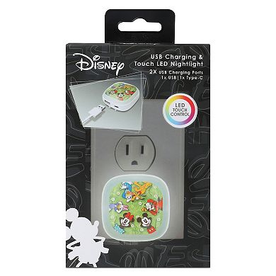 Disney's Mickey Mouse & Friends Picnic USB Charger & Touch LED Nightlight