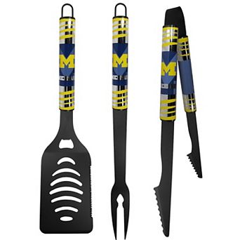 NCAA Michigan Wolverines 3 pc Black Tailgater BBQ Set