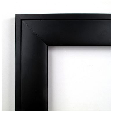 Nero Black Beveled Wood Bathroom Wall Mirror