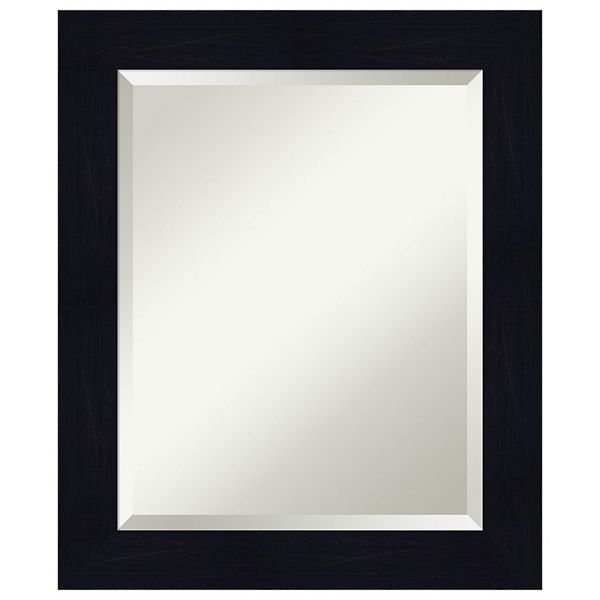 Shiplap Navy Beveled Wood Bathroom Wall Mirror