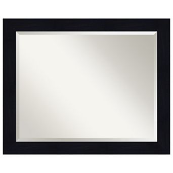 Shiplap Navy Beveled Wood Bathroom Wall Mirror