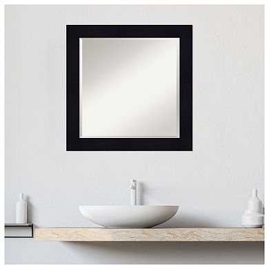 Shiplap Navy Beveled Wood Bathroom Wall Mirror