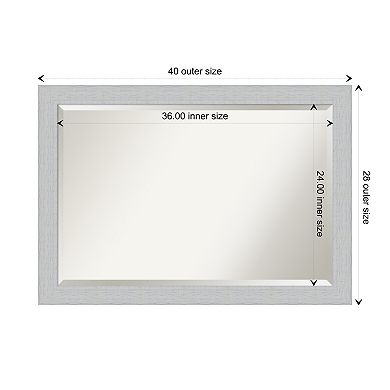 Shiplap White Beveled Wood Bathroom Wall Mirror
