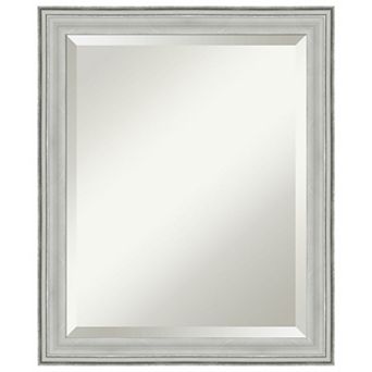 Bel Volto Silver Beveled Wood Bathroom Wall Mirror