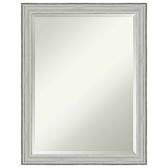 Bel Volto Silver Beveled Wood Bathroom Wall Mirror