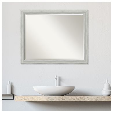Bel Volto Silver Beveled Wood Bathroom Wall Mirror