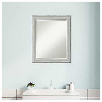 Bel Volto Silver Beveled Wood Bathroom Wall Mirror