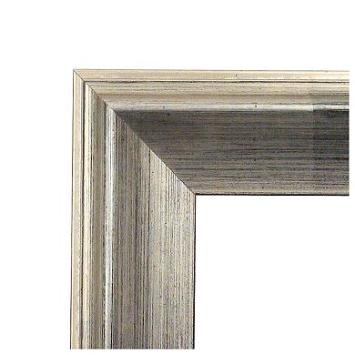 Bel Volto Silver Beveled Wood Bathroom Wall Mirror