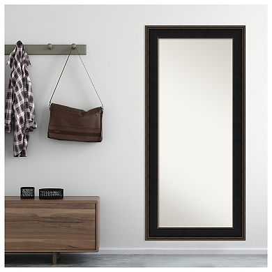Mezzanine Espresso Wood Full Length Floor Leaner Mirror