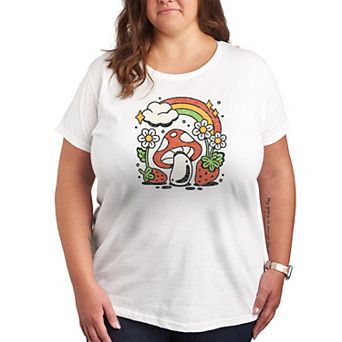 Plus Mushroom with Strawberries Graphic Tee