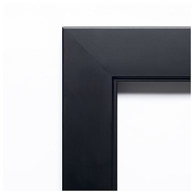 Corvino Narrow Non-Beveled Wood Bathroom Wall Mirror
