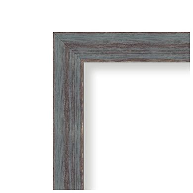 Dixie Grey Rustic Beveled Wood Bathroom Wall Mirror