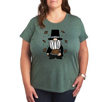 Plus Size Pilgrim Gnome Graphic Tee