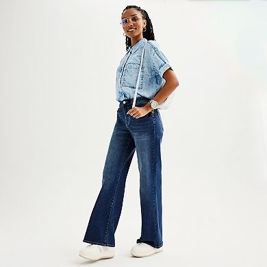 Juniors' Project Indigo Mid-Rise Stovepipe Jeans