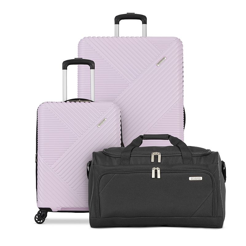 American Tourister Ellipse NXT 2.0 3-Piece Hardside Spinner Luggage & Duffel Bag Set, Pink