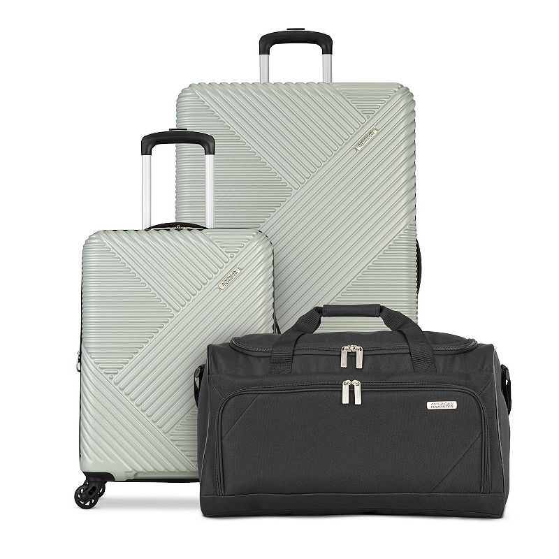 American Tourister Ellipse NXT 2.0 3-Piece Hardside Spinner Luggage & Duffel Bag Set, Green