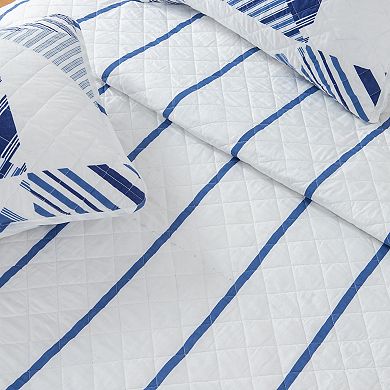 Madelinen® Nautical Striped Reversible Quilt Set with Shams