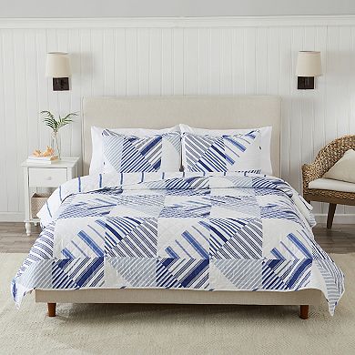 Madelinen® Nautical Striped Reversible Quilt Set with Shams