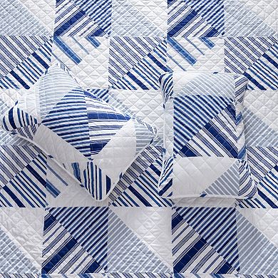 Madelinen® Nautical Striped Reversible Quilt Set with Shams