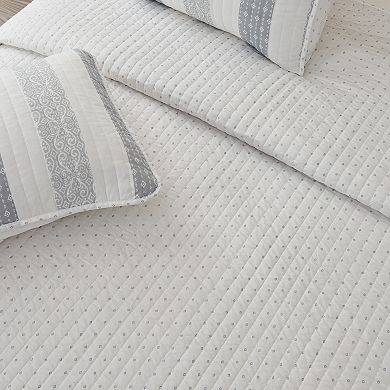 Madelinen® All Season Floral Striped Farmhouse Quilt Set with Shams