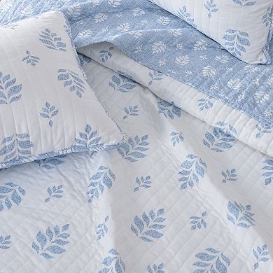 Madelinen® All Season French Floral Reversible Quilt Set with Shams