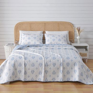 Madelinen® All Season French Floral Reversible Quilt Set with Shams