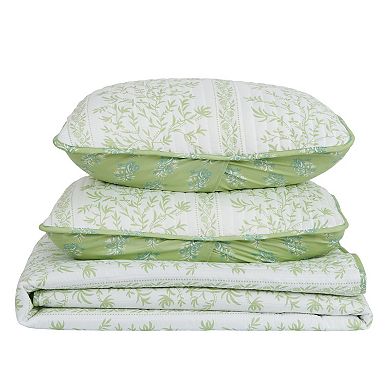 Madelinen® Floral Farmhouse Reversible Quilt Set with Shams