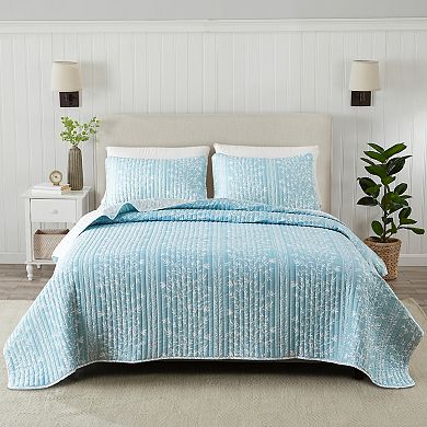 Madelinen® Floral Boho Reversible Quilt Set with Shams