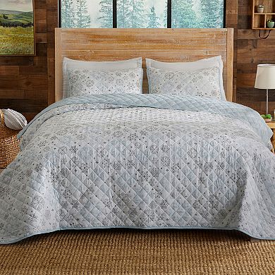Madelinen® Winter Snowflake Reversible Quilt Set with Shams
