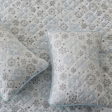 Madelinen® Winter Snowflake Reversible Quilt Set with Shams