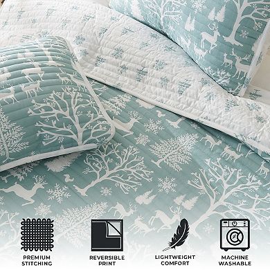 Madelinen® Enchanted Forest Reversible Quilt Set with Shams